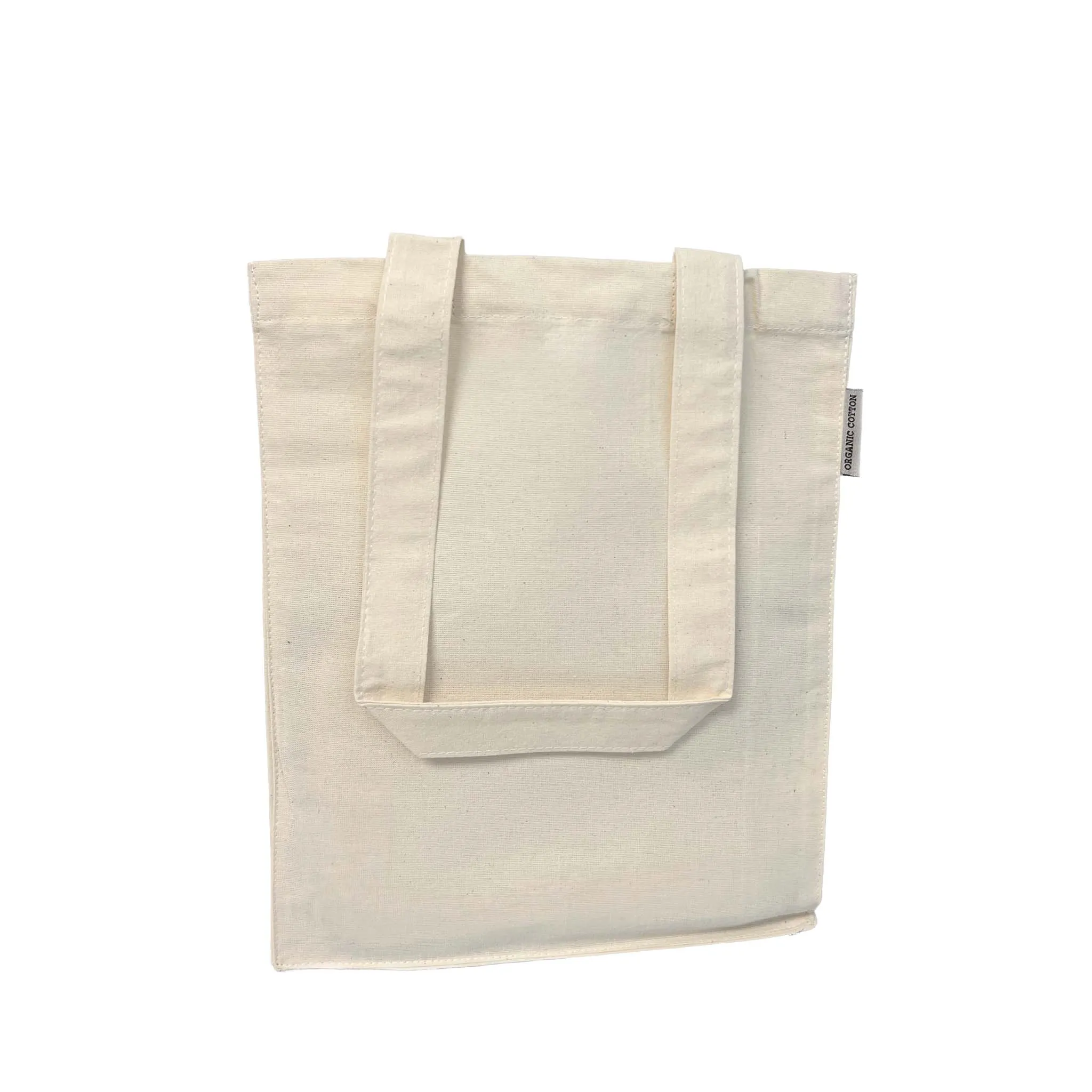 12 ct Cotton Book Bags with Full Gusset / Small Tote Bag - By Dozen