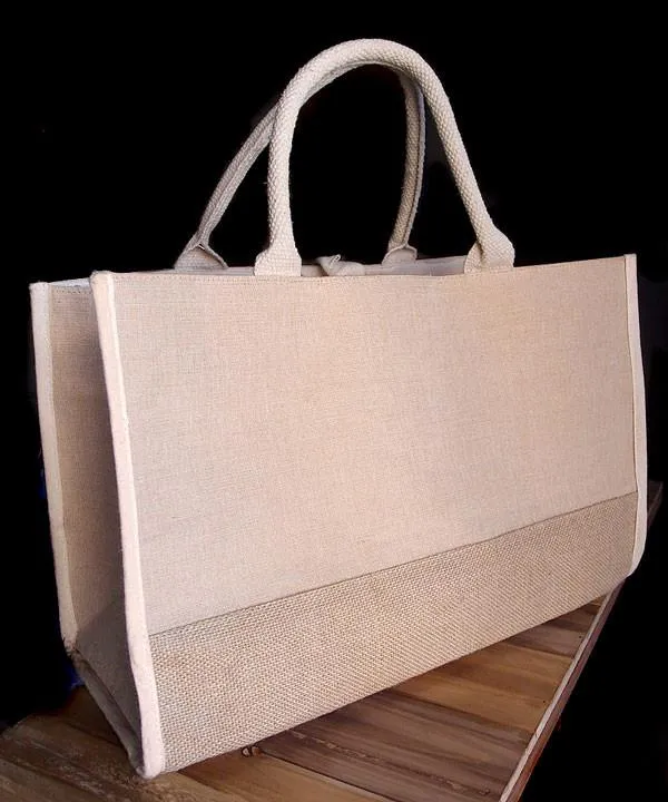 6 ct Fashion Jute Tote Bags / Heavy Duty Burlap Bags - By Bundle