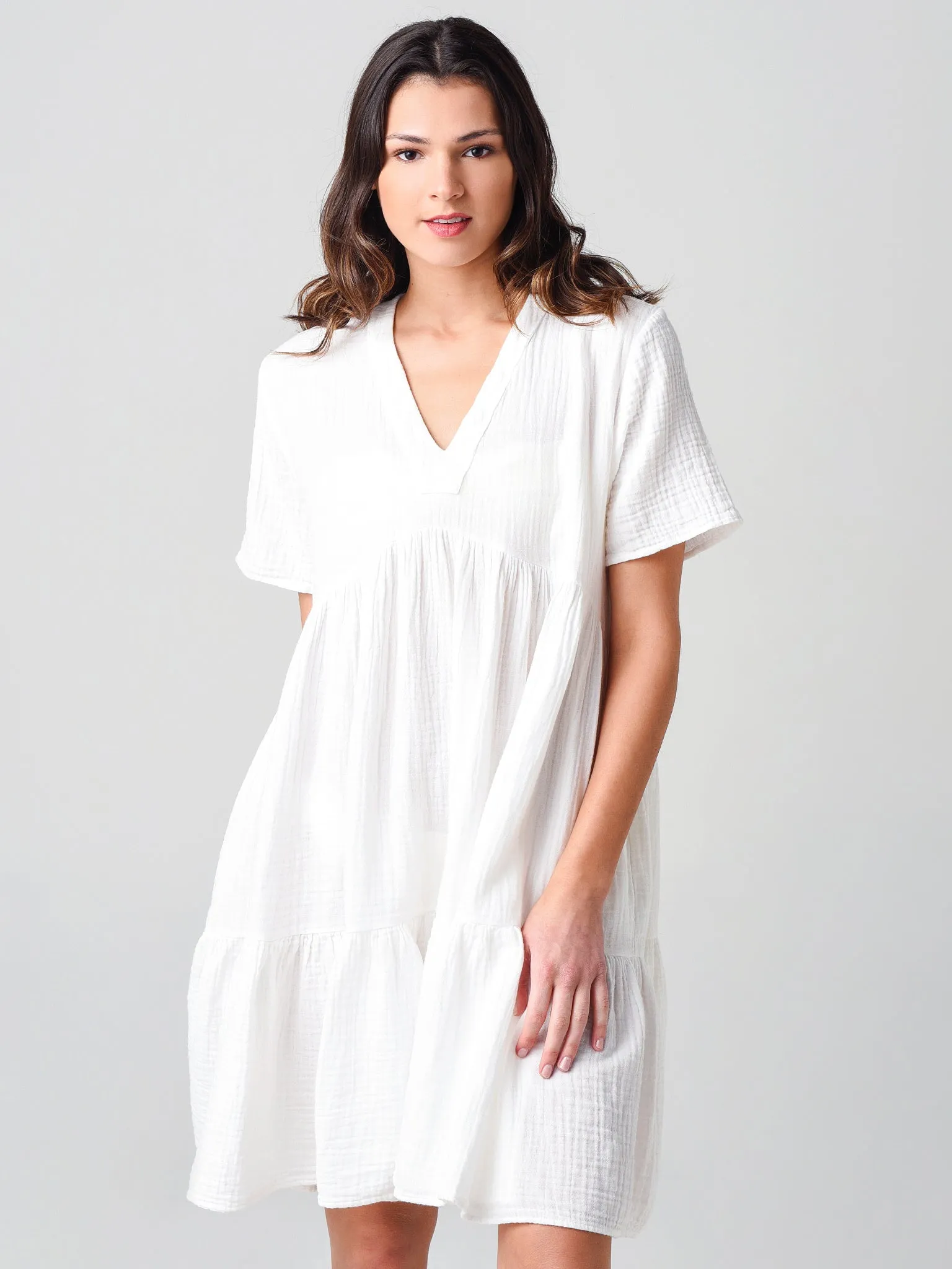 9 Seed Women's Marbella Ruffle Tier Cover-Up Dress