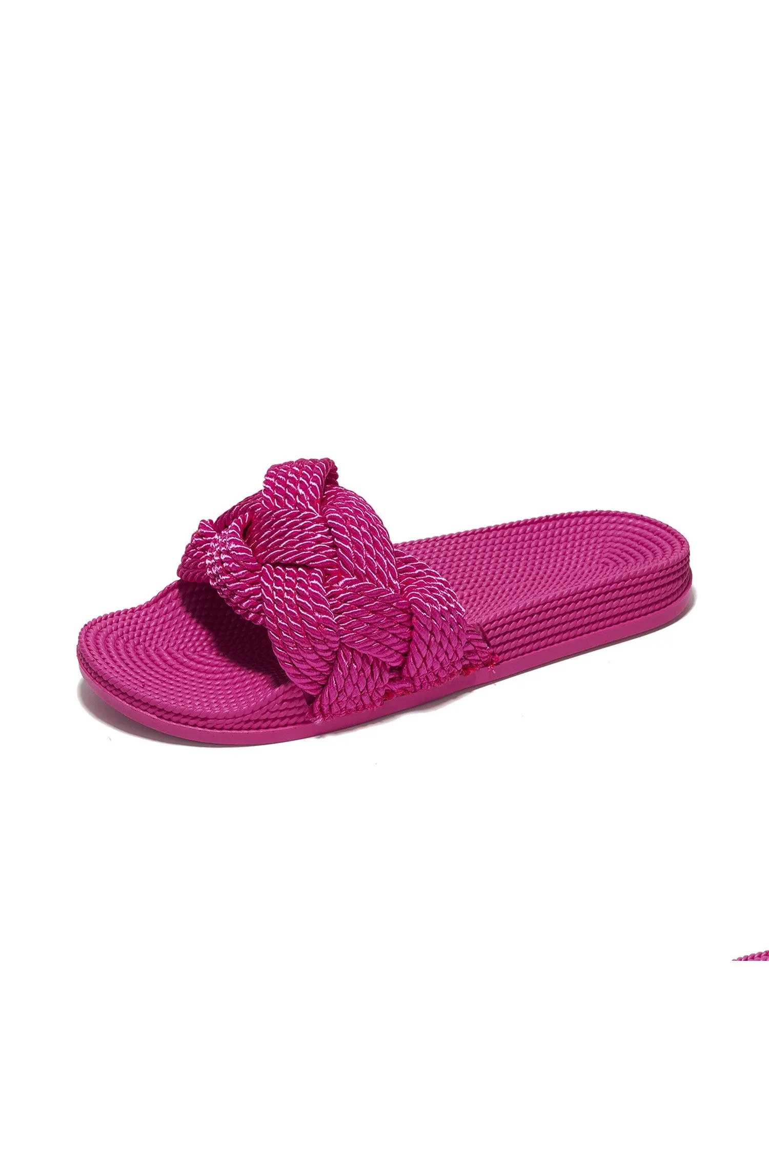 ANNISSA Fuchsia Pink Flat Sandal