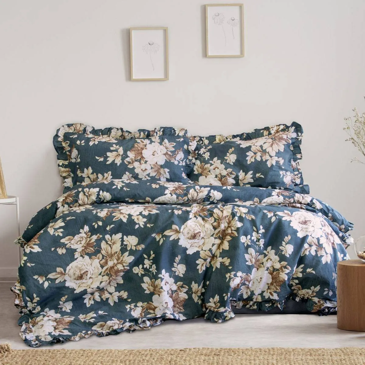 Ayla Teal Quilt Cover Set by Ardor