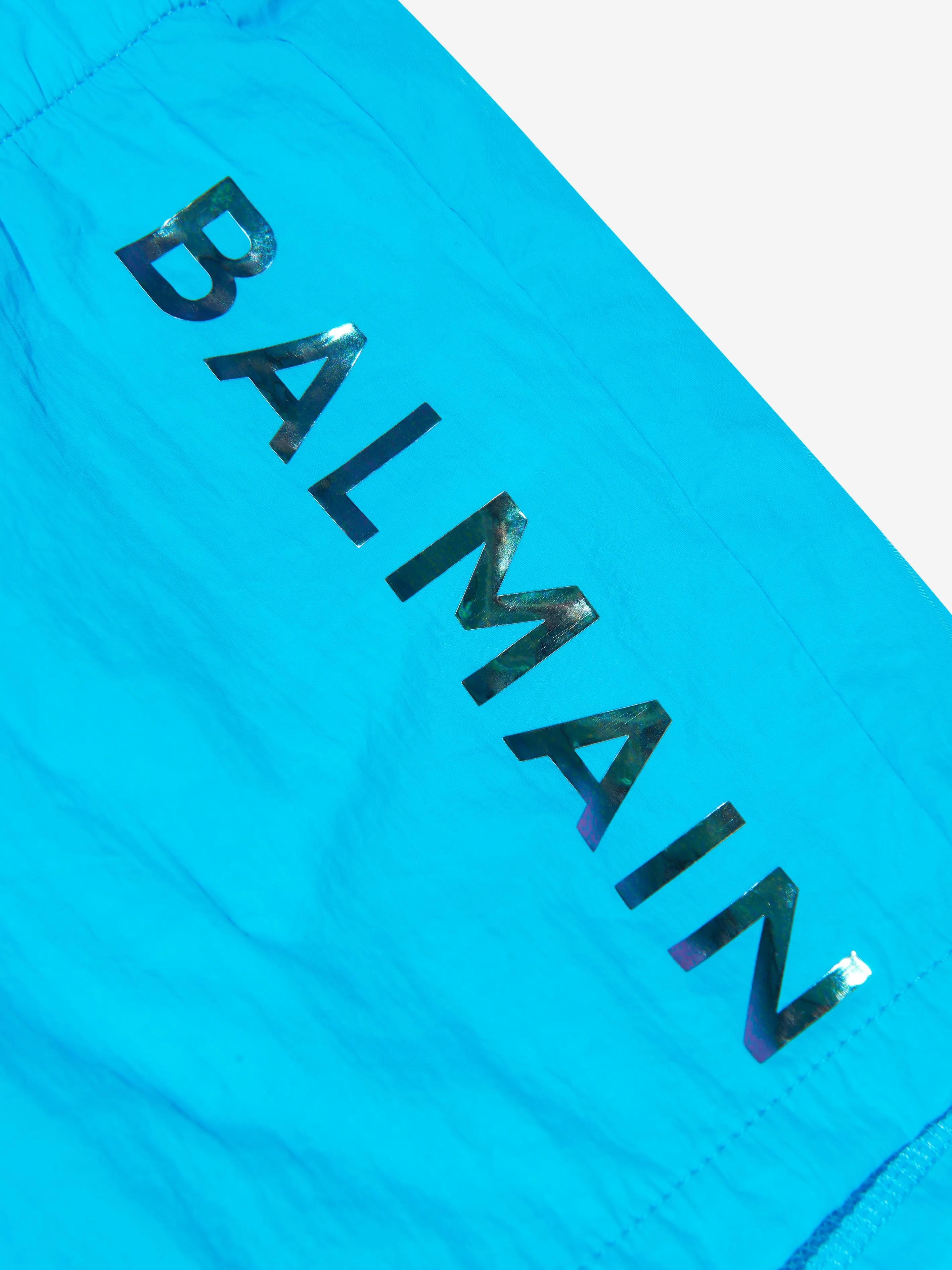 Balmain Baby Boys Logo Swim Shorts in Blue