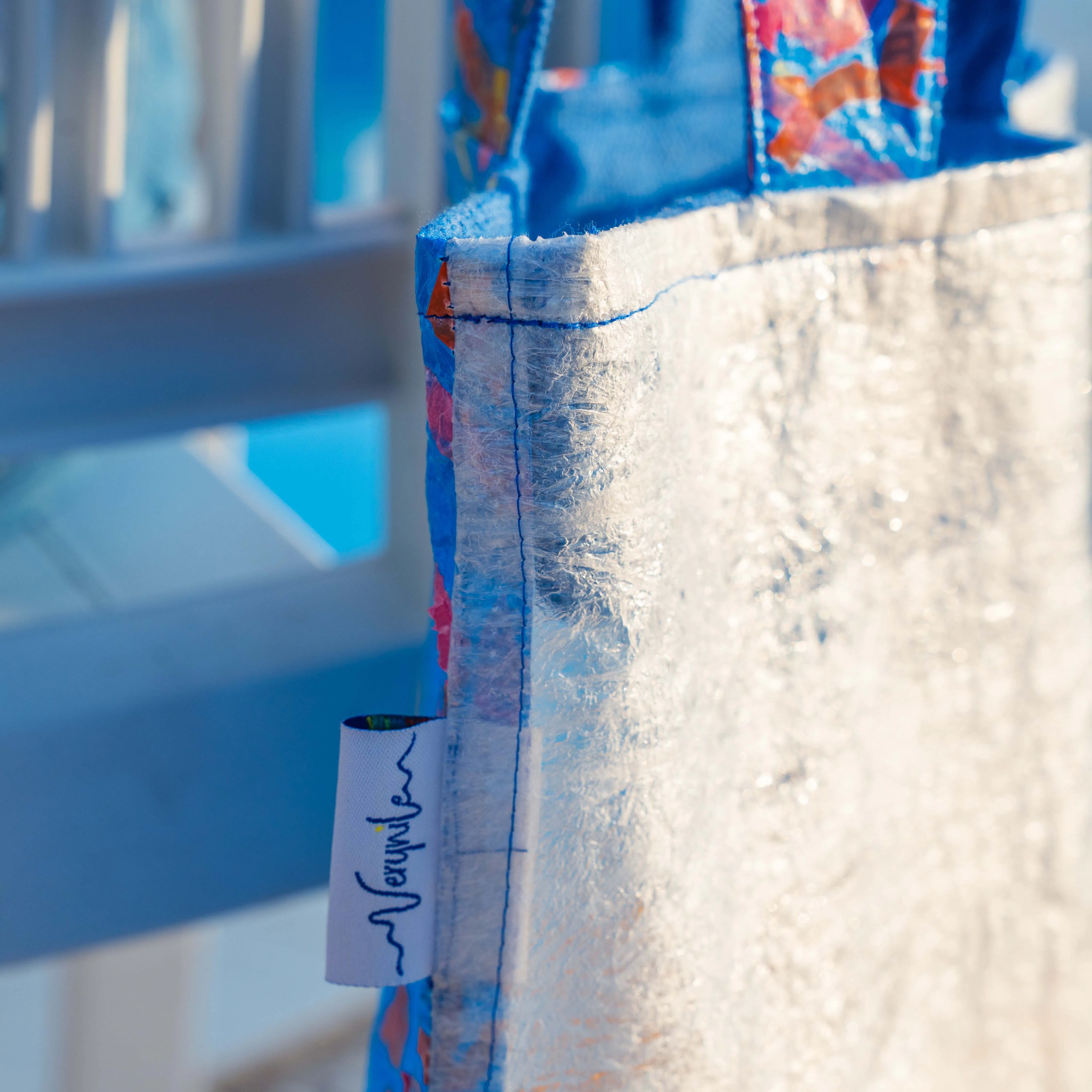 Blue Freckled Transparent Bag