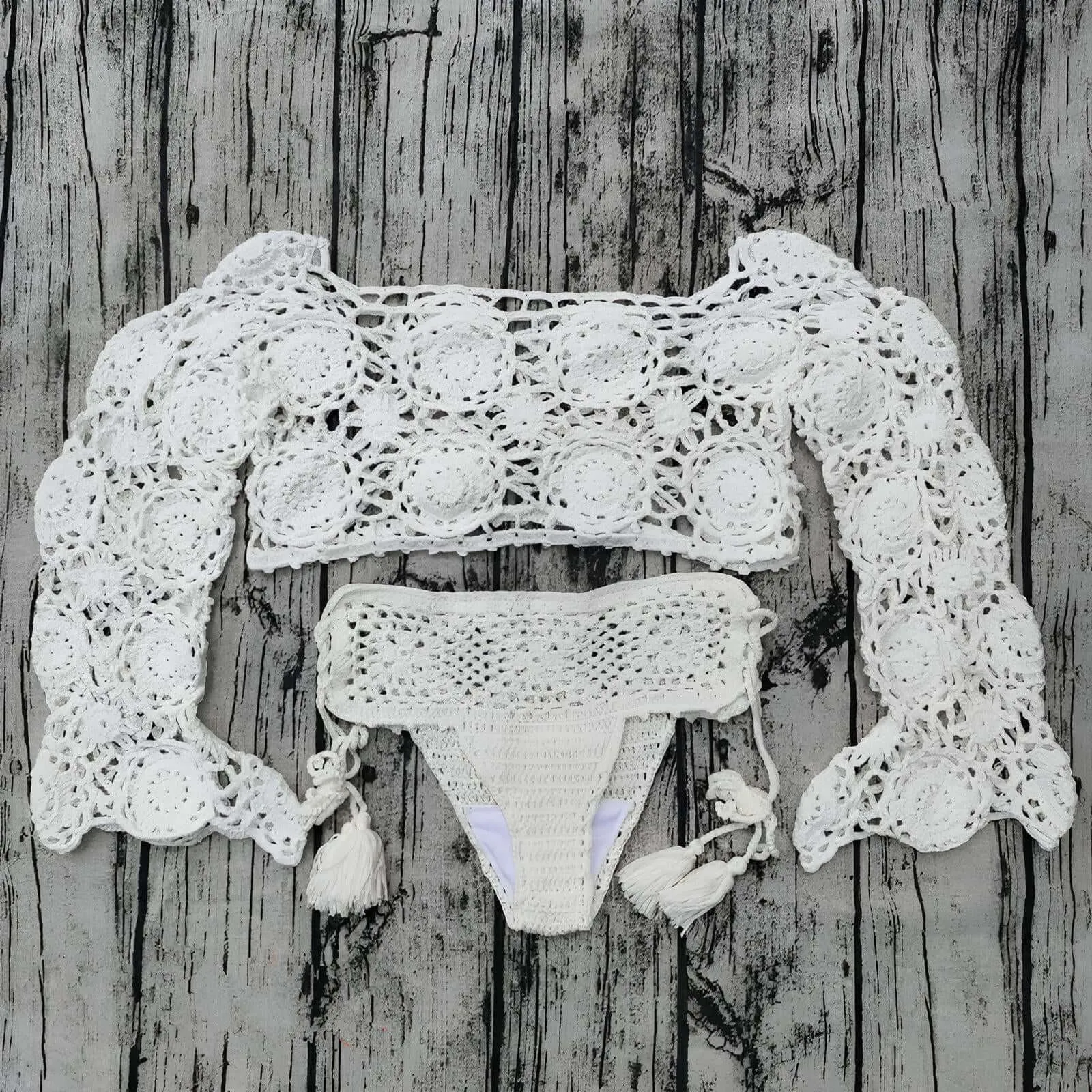 Boho Crochet Bikini Set For Women