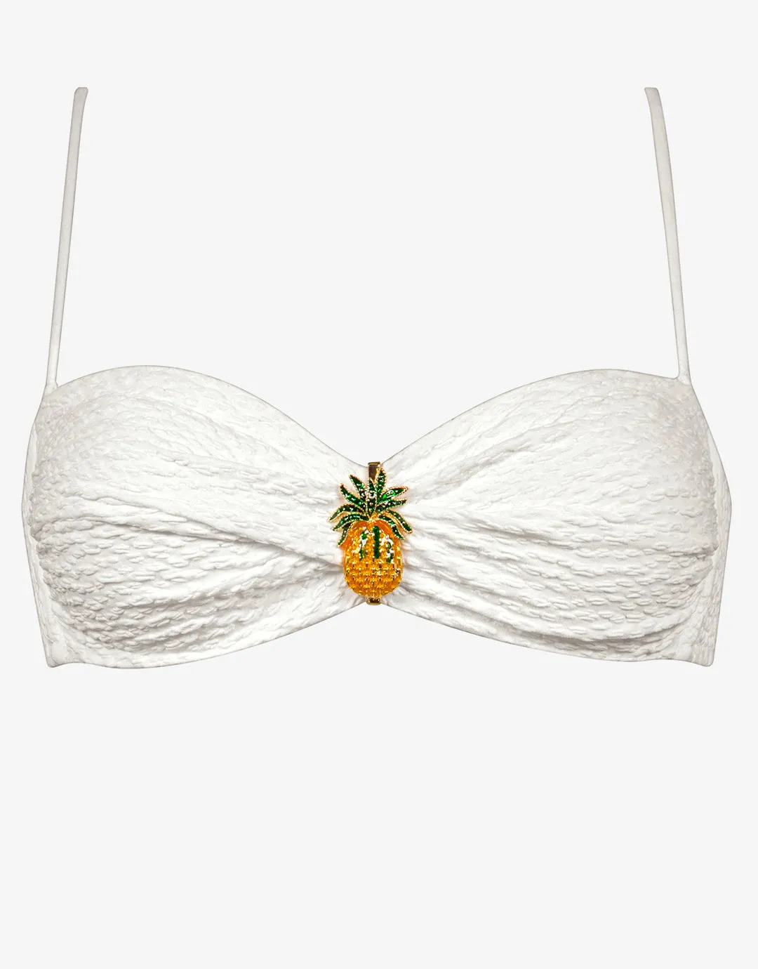 Boho Grace Bandeau Bikini Top - Optic White