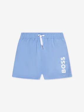 BOSS Baby Boys Logo Swim Shorts In Blue