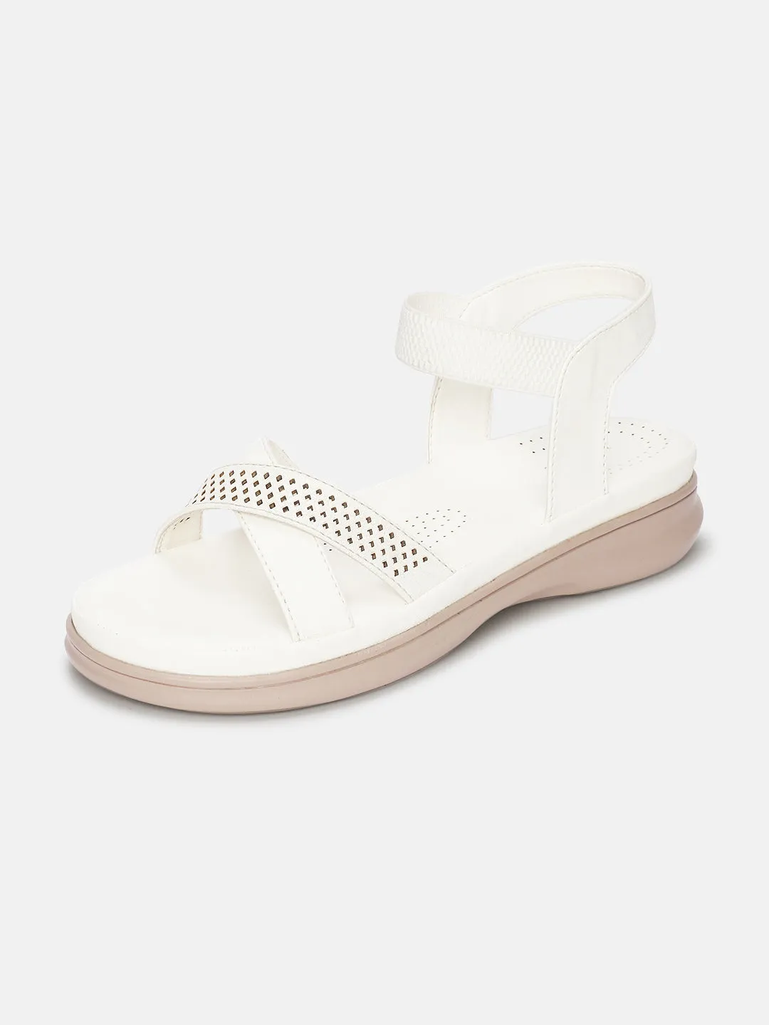 Cross Strap Open Toe Flat Sandals