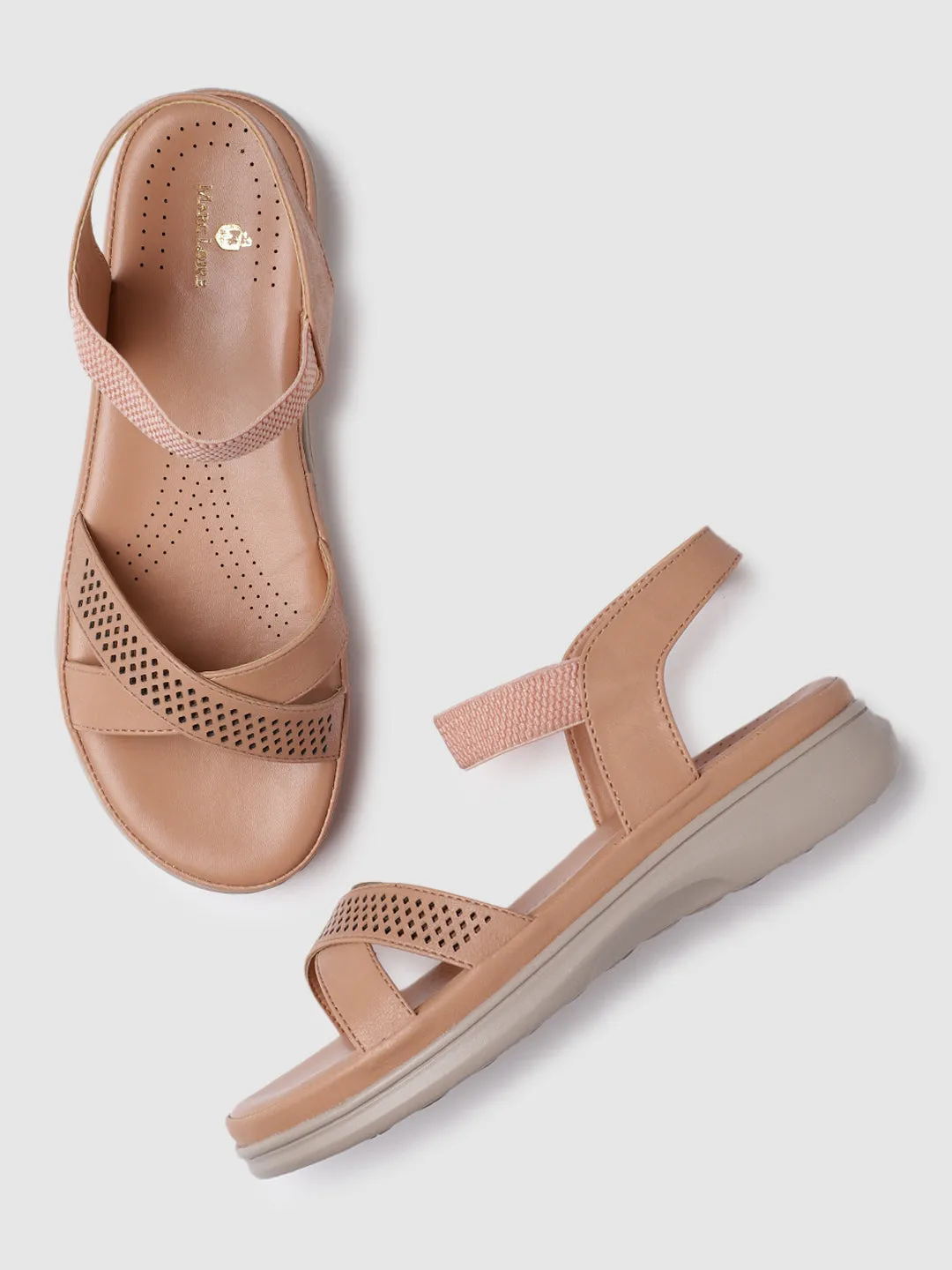 Cross Strap Open Toe Flat Sandals