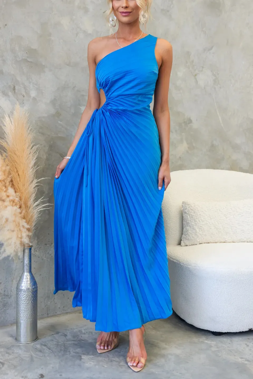 Elegant Gowns Dresses One Shoulder Waist Cutout Strapless Dresses Wholesale Womens Clothing N3824082900028