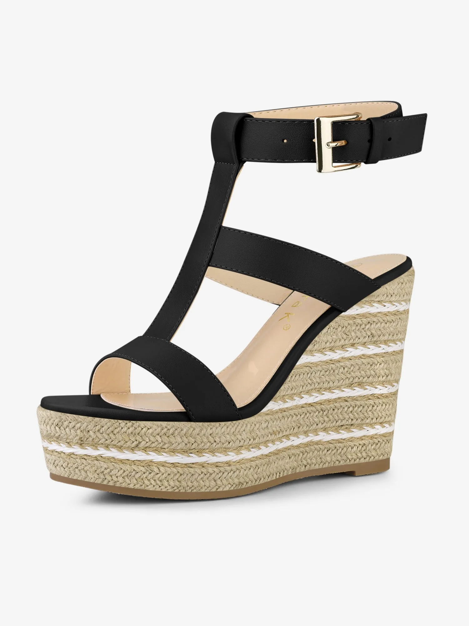 Espadrille Strappy Platform Wedges Sandals