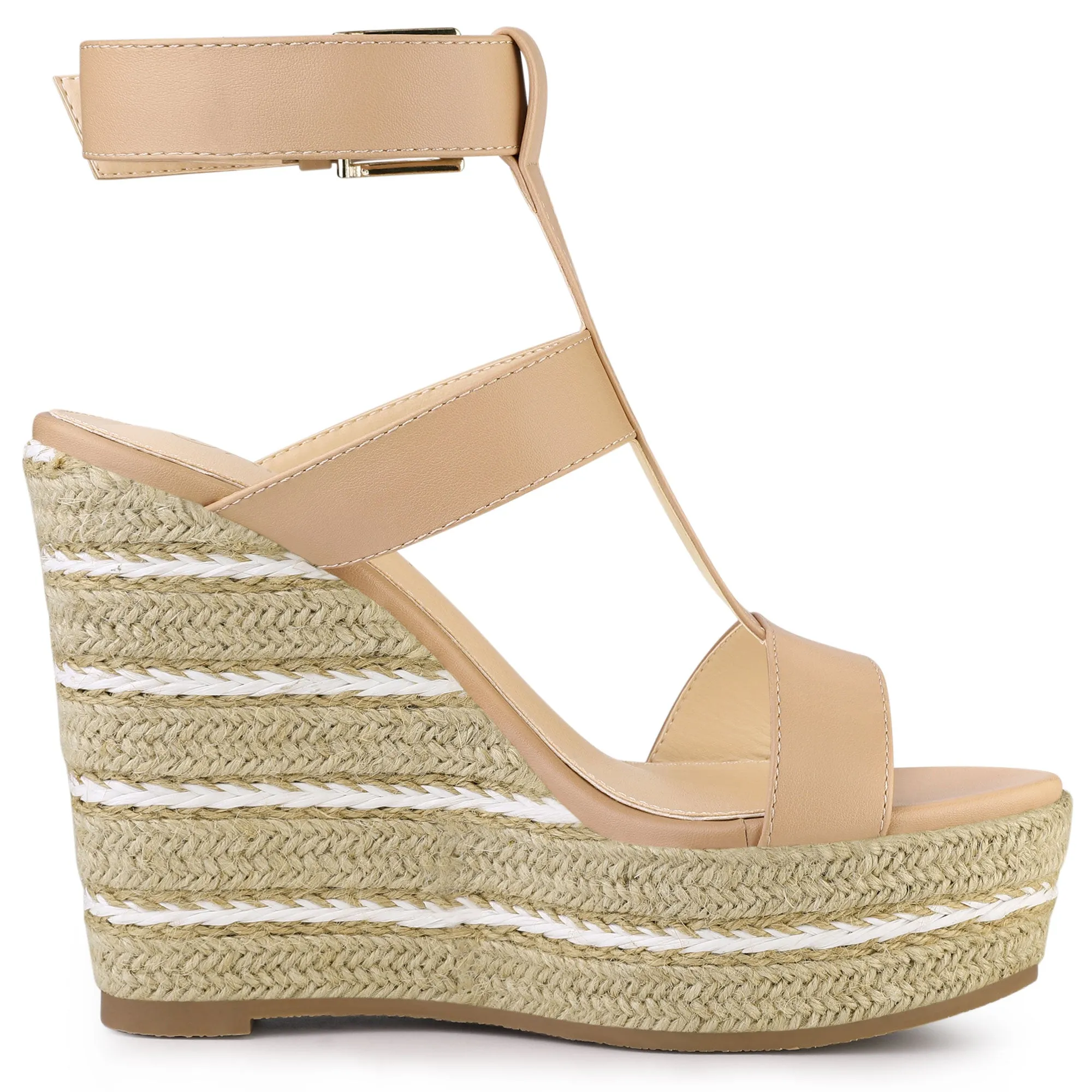 Espadrille Strappy Platform Wedges Sandals