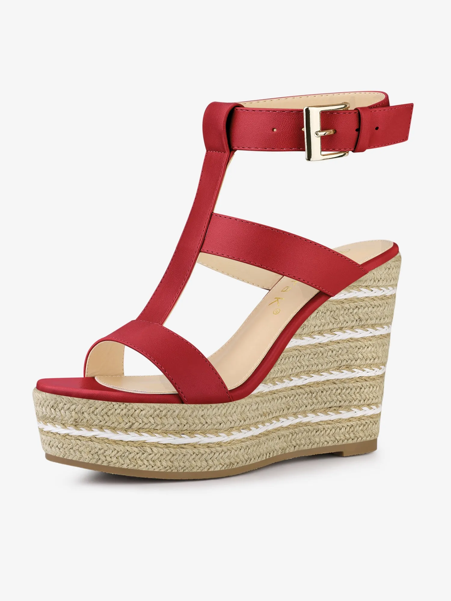 Espadrille Strappy Platform Wedges Sandals