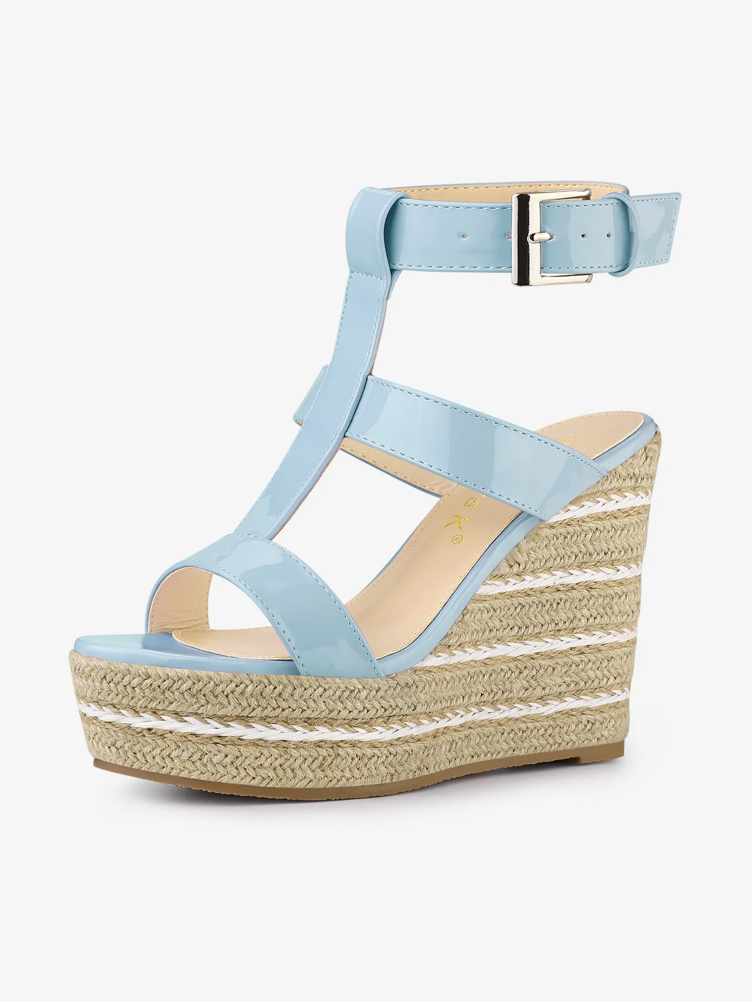 Espadrille Strappy Platform Wedges Sandals