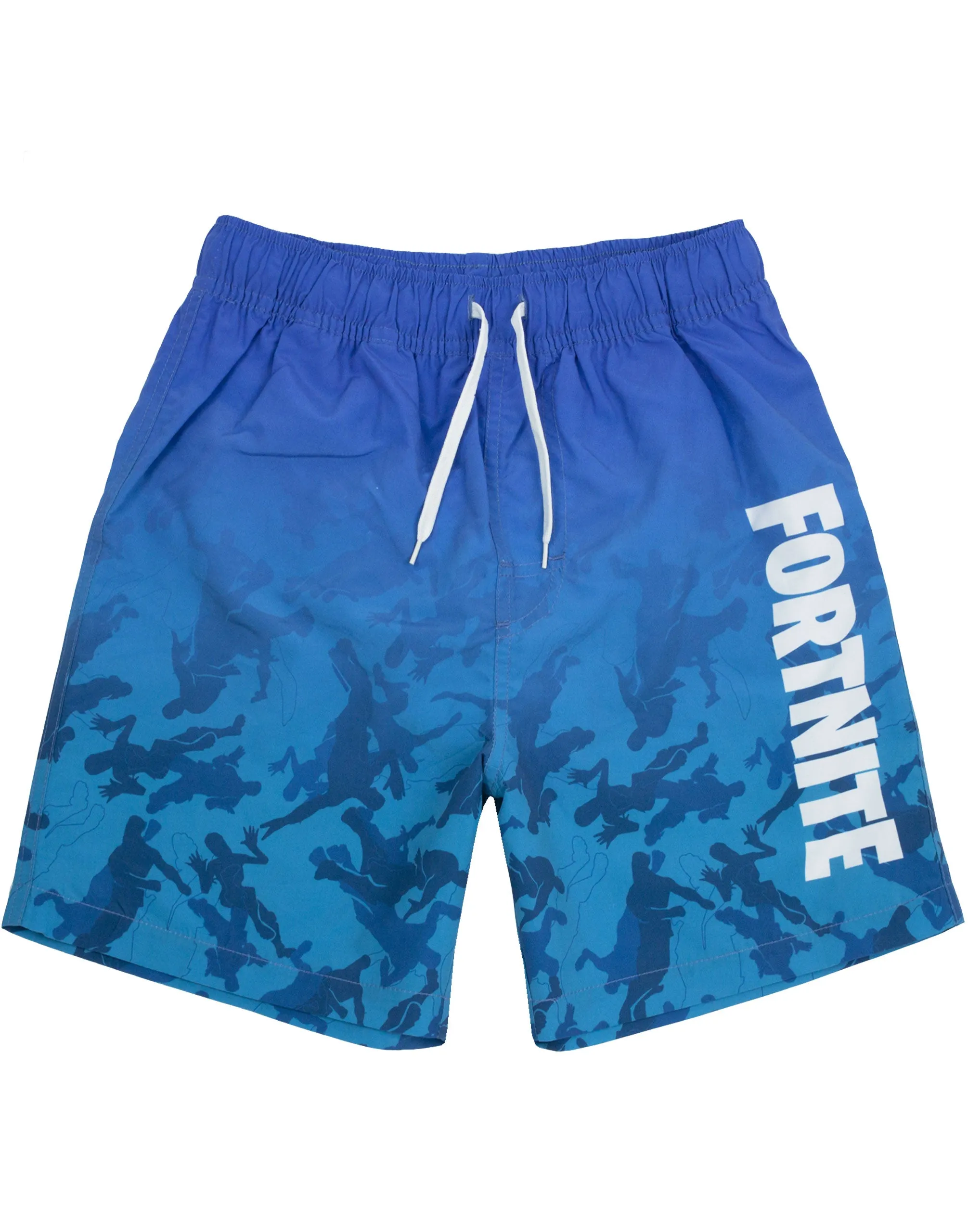 Fortnite Swim Shorts For Boys | Light Blue Gamer Swimming Trunks