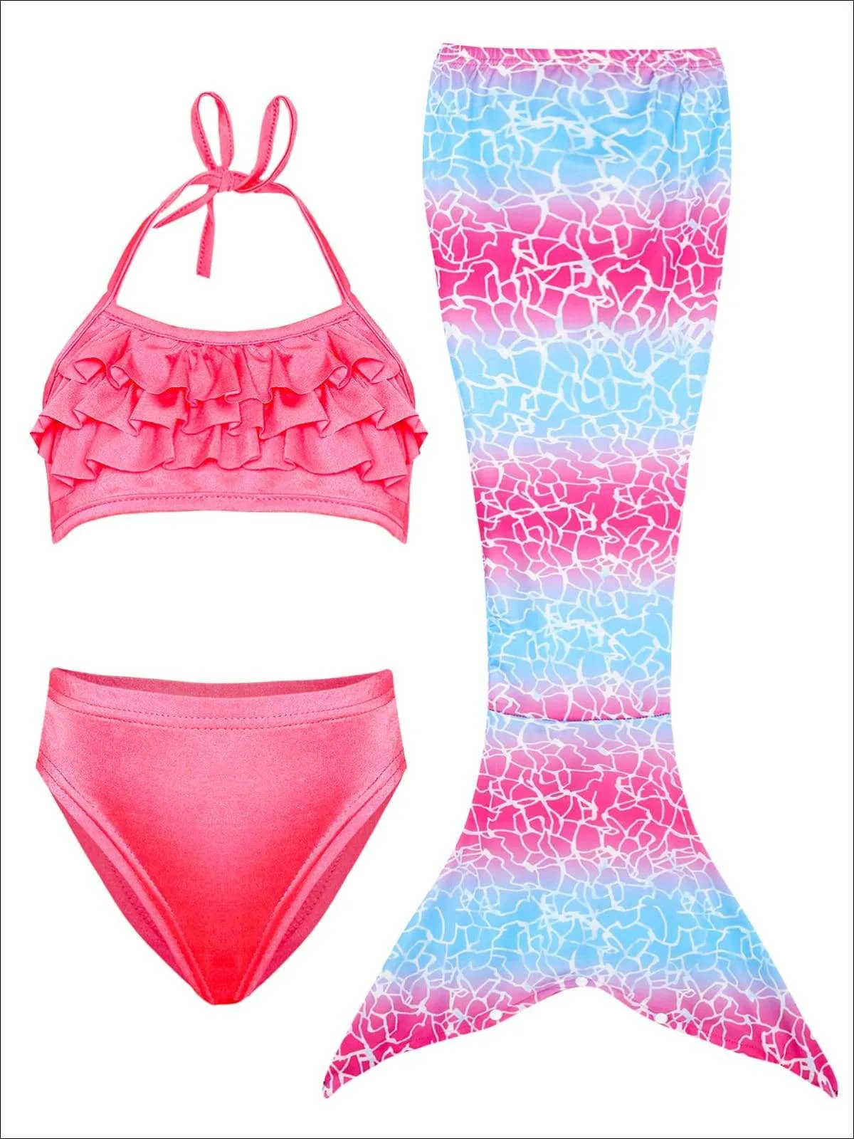 Girls Fins up Mermaid Swim Set