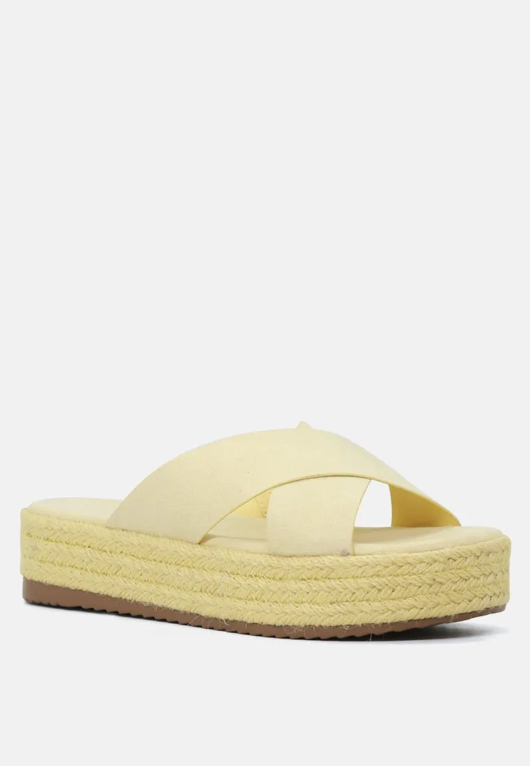 Grace Cross Strap Espadrille Platform