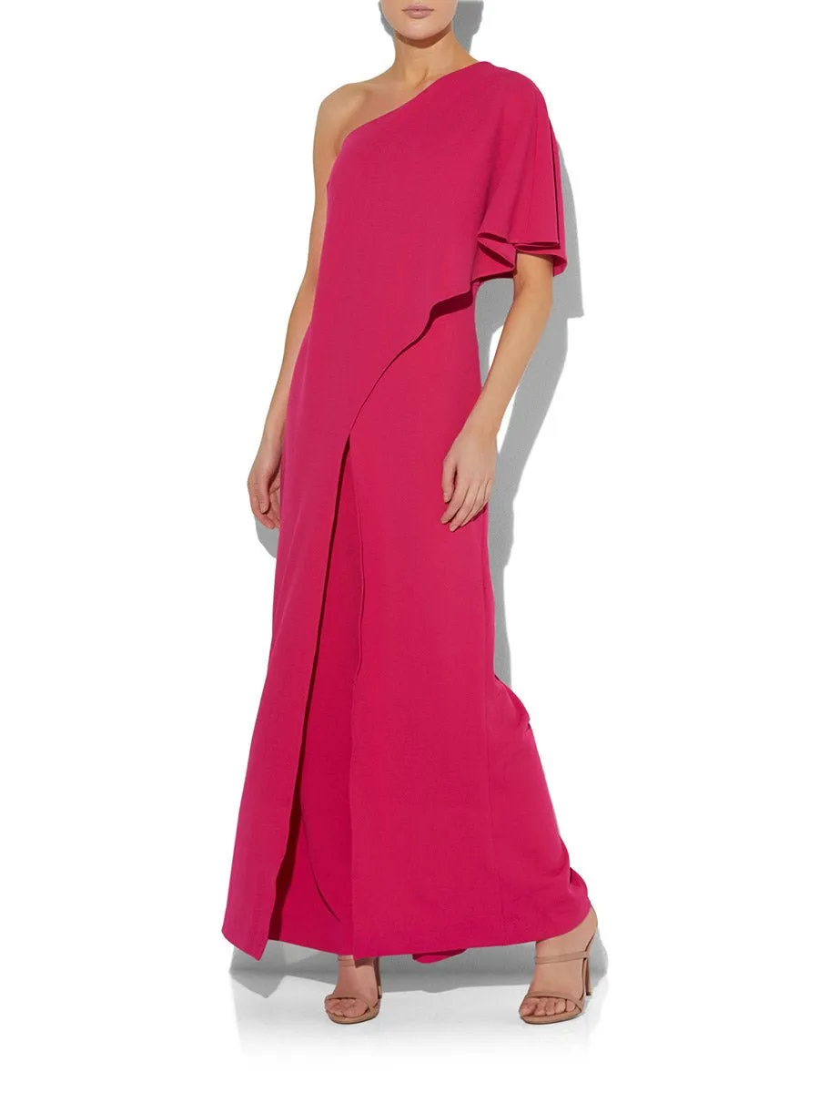 Harper Hot Pink One Shoulder Jumpsuit