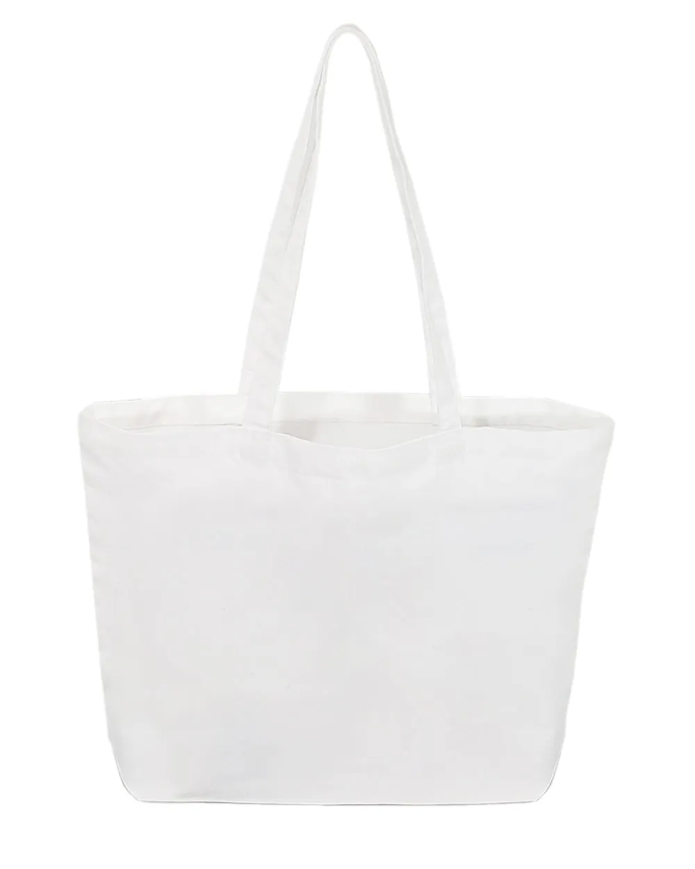 Large 100% Polyester Canvas Sublimation Tote Bags White - SB219