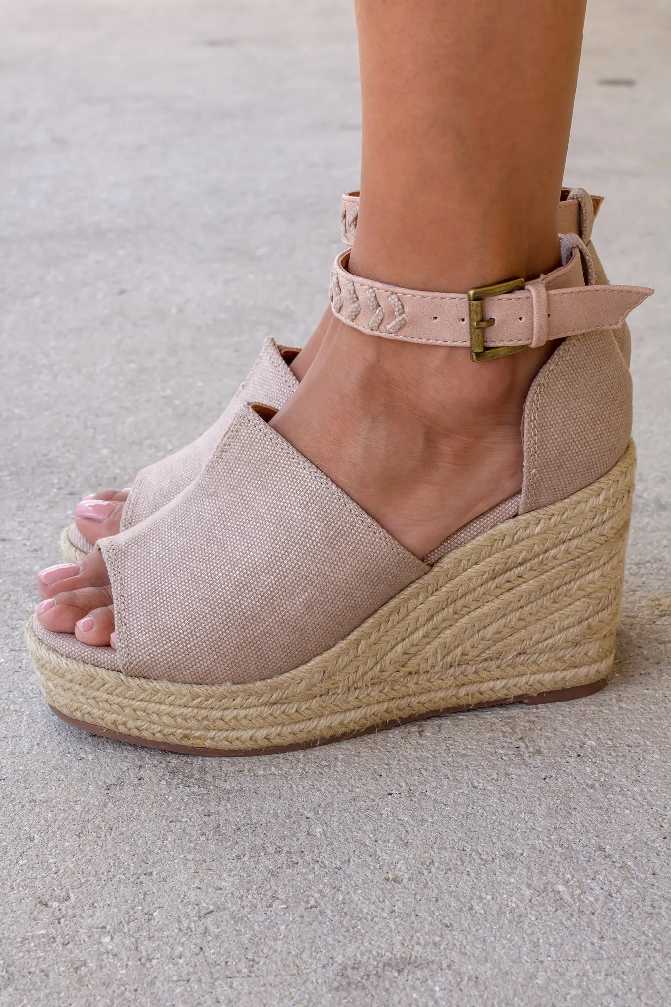 Leif Rose Gold Wedges