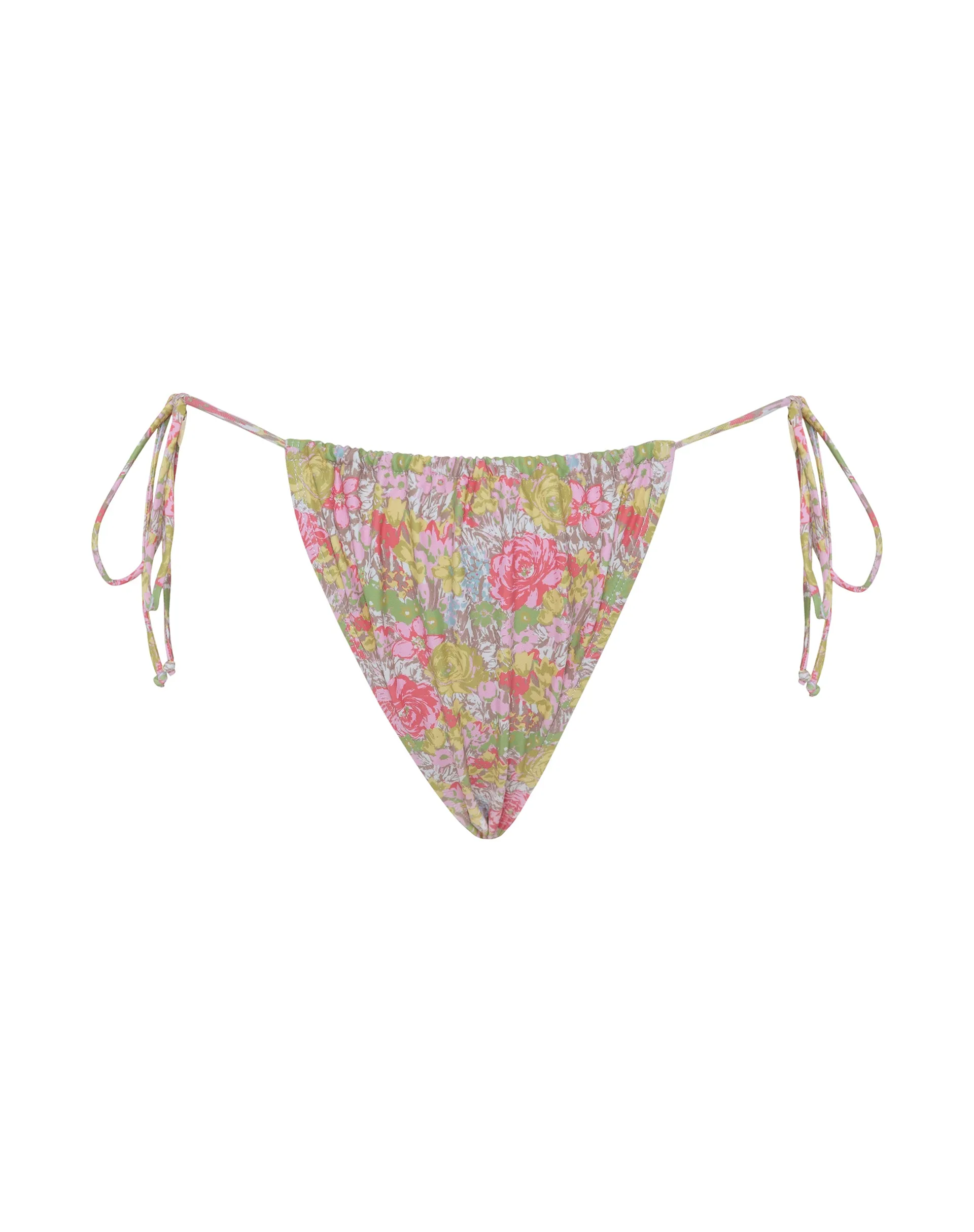 Leyna Bikini Bottom in Pink Abstract Floral Swim