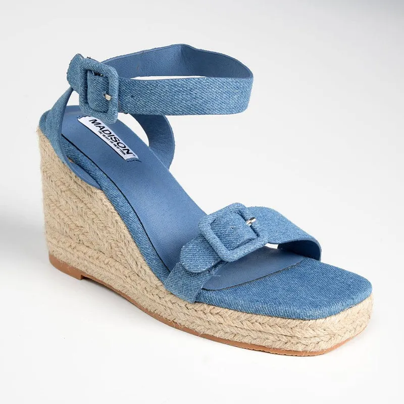 Madison Annabella Espadrille Wedge - Denim