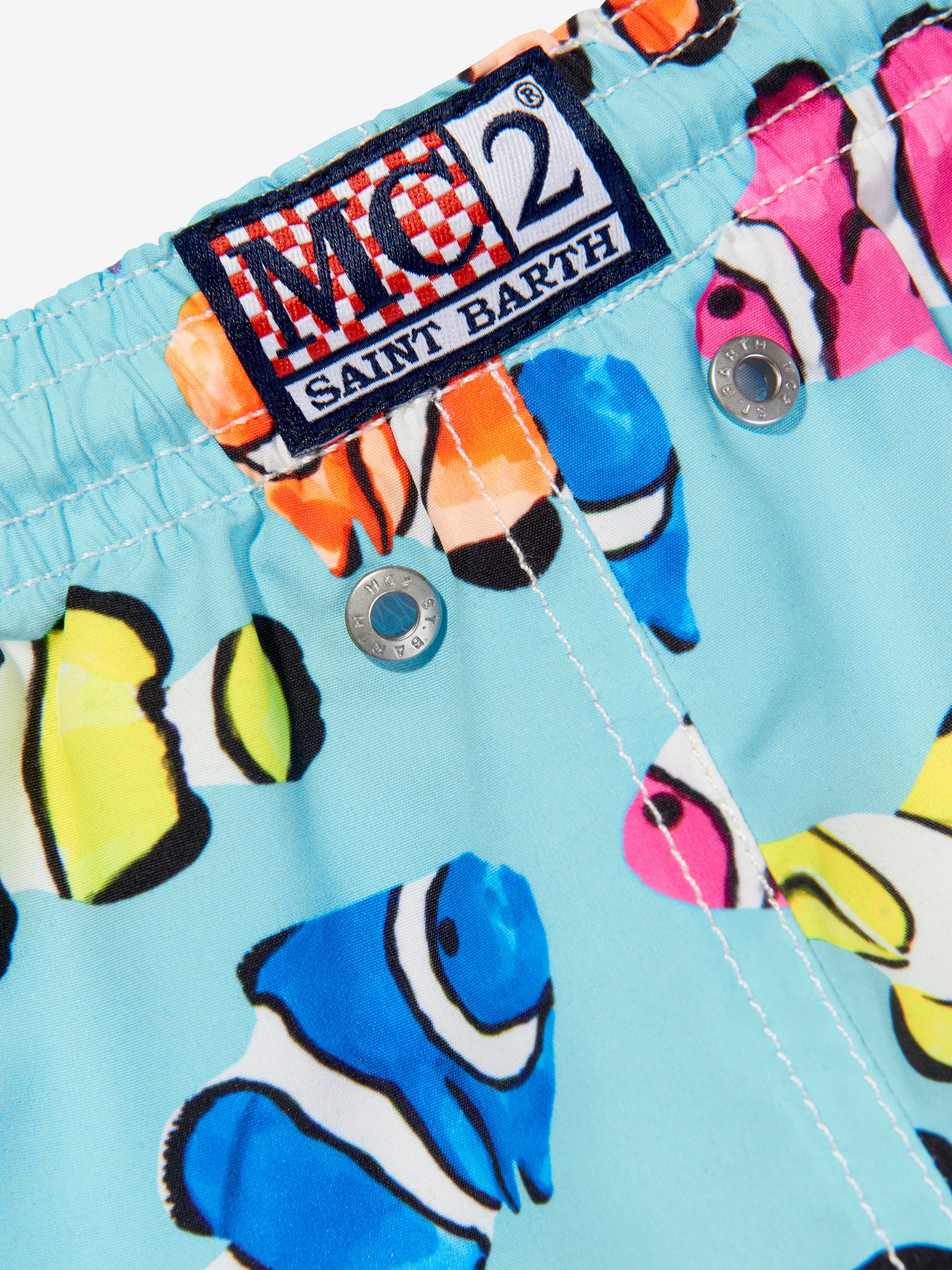 MC2 Saint Barth Boys Neon Clownfish Swim Shorts in Multicolour