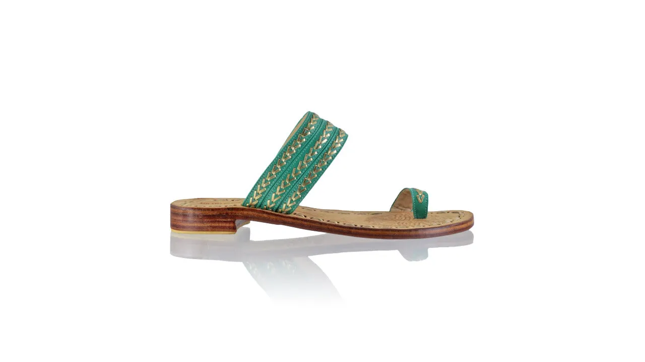 Merauke 20mm Flat - Emerald & Gold