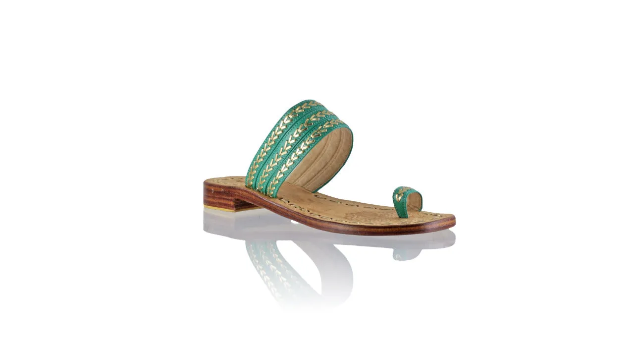 Merauke 20mm Flat - Emerald & Gold