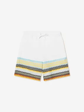 Missoni Boys Zig Zag Swim Shorts in White