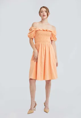 Off Shoulder Smock Dress