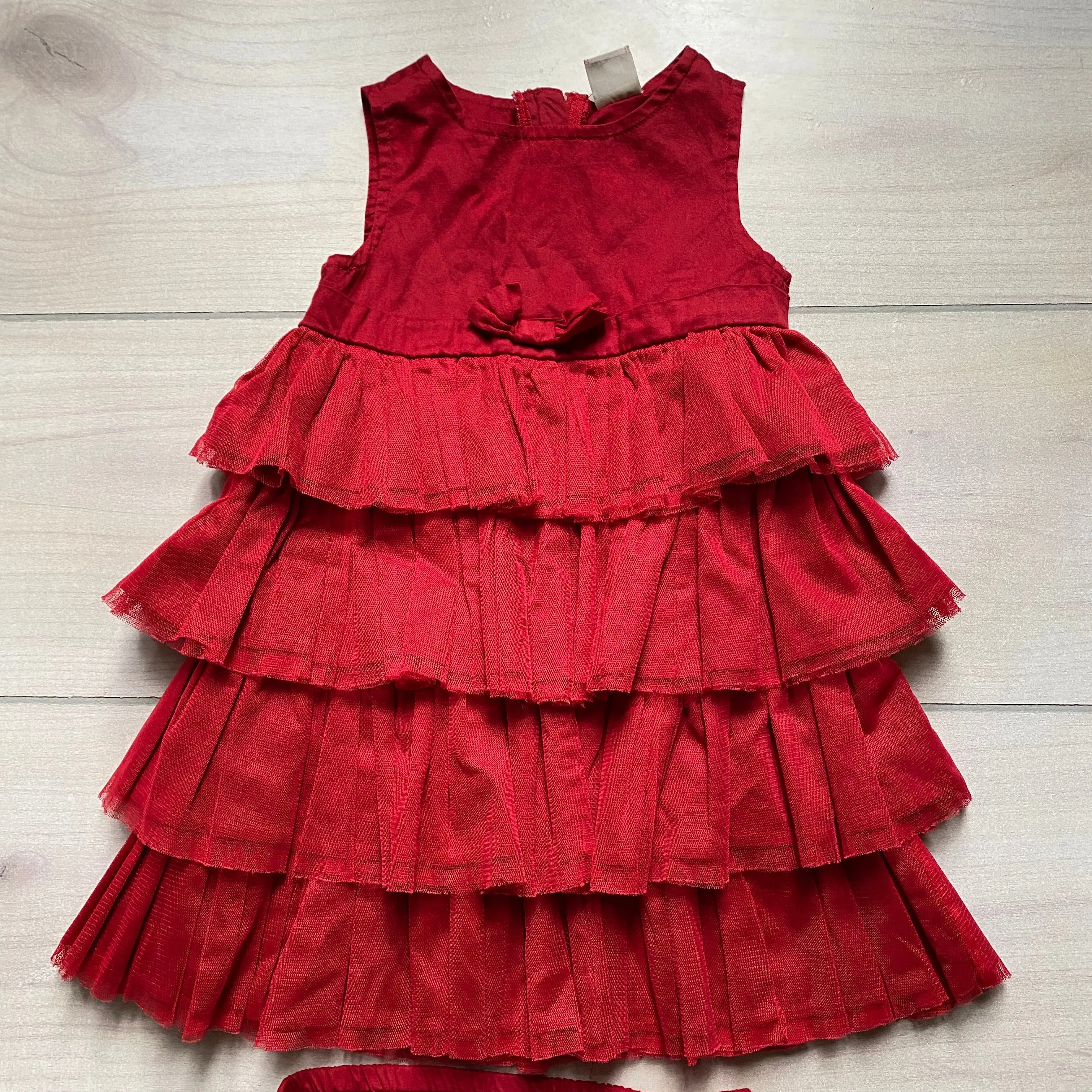 Old Navy Red Tulle Ruffled Front Dress & Bloomer