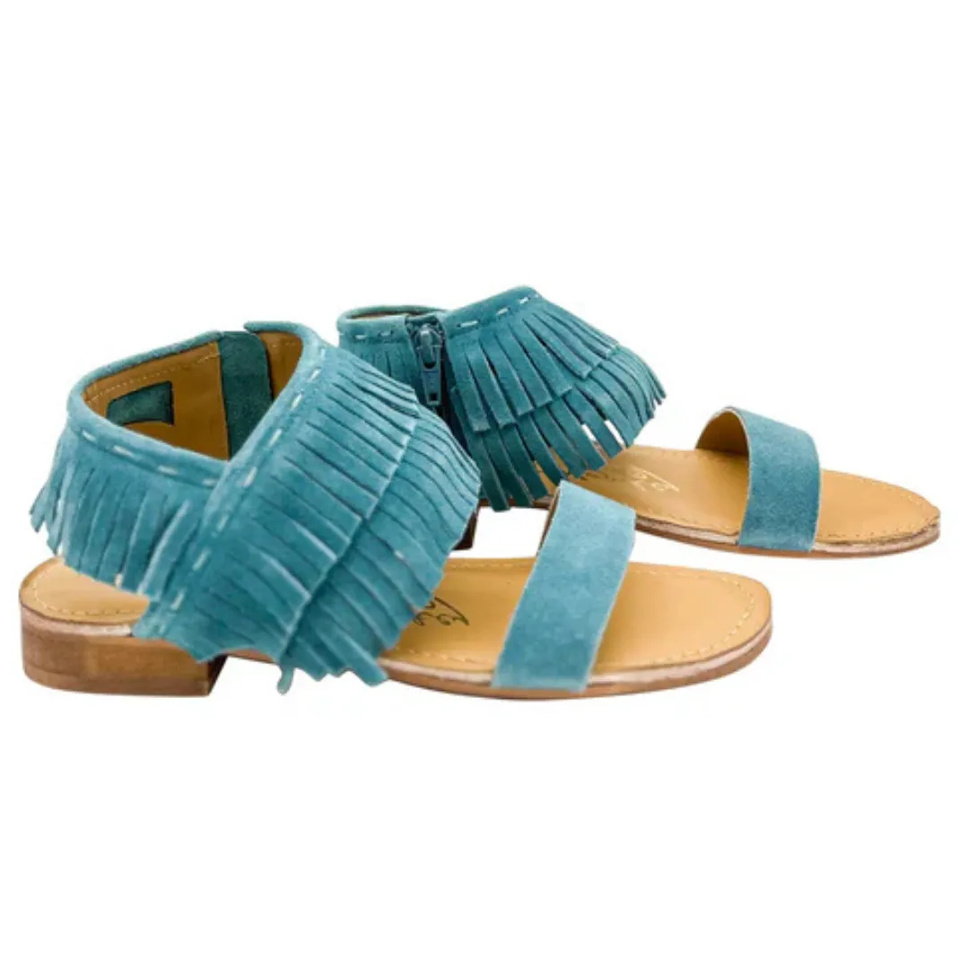 Online Exclusive | Fringe Star Sandal in Dusty Blue