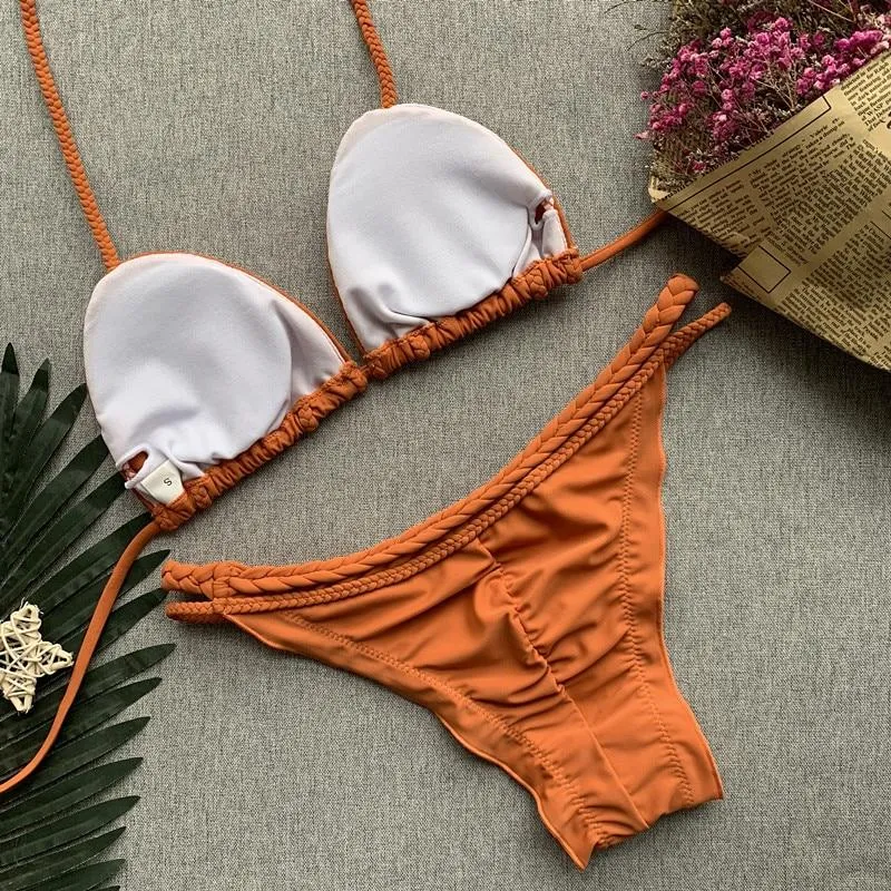 Orange Rust Boho Bikini