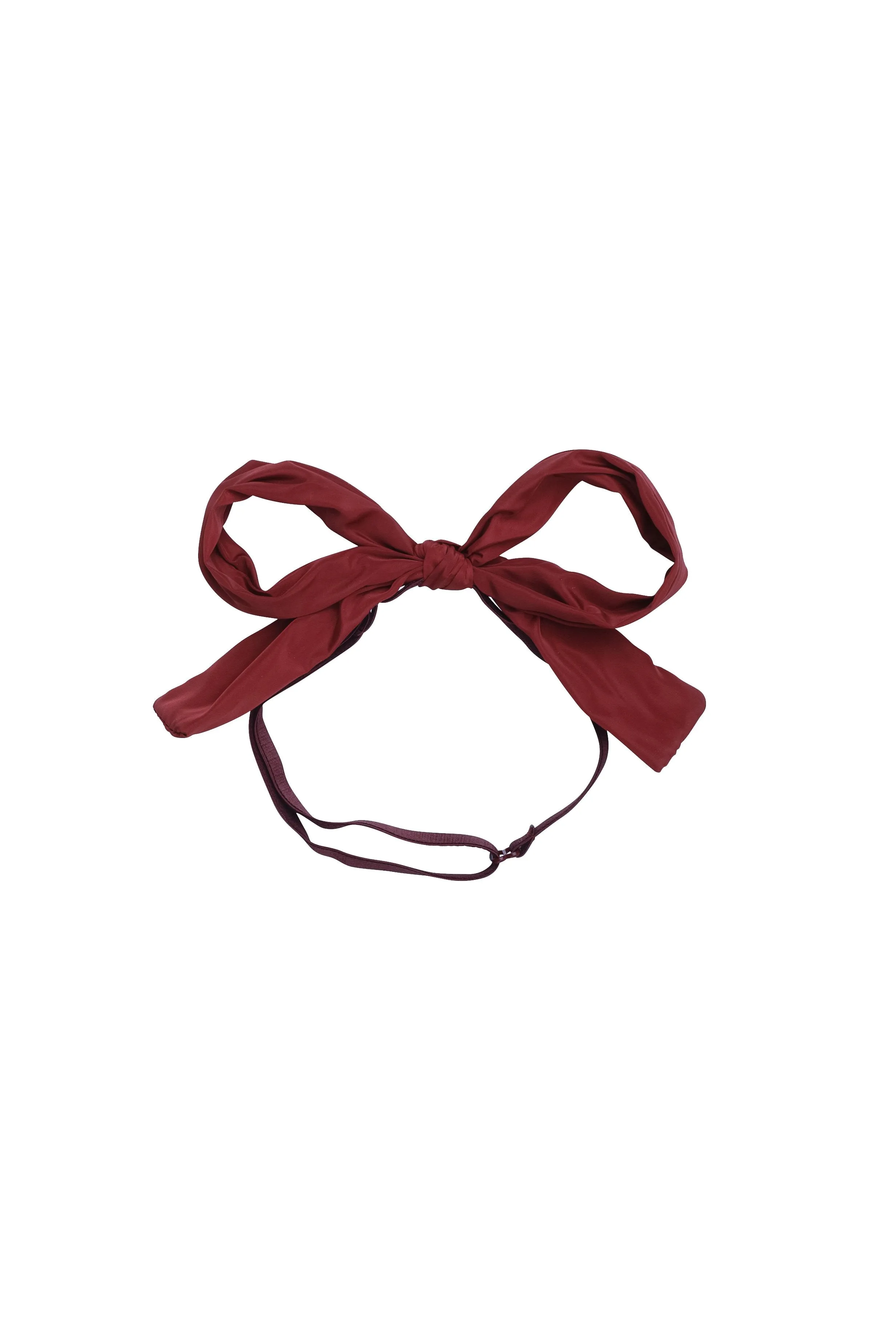 Party Bow Taffeta Wrap - Brick