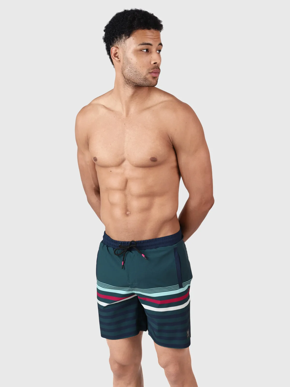 Perths Men Long Swim Shorts | Green