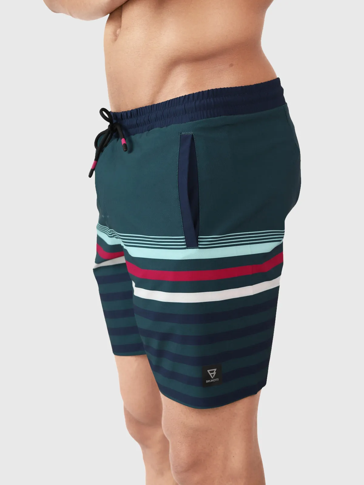 Perths Men Long Swim Shorts | Green