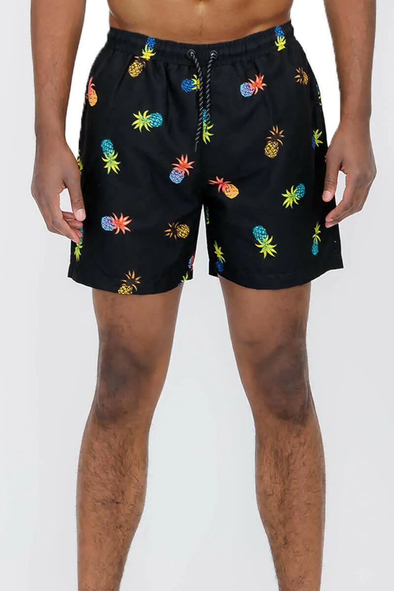 Pineapple Print Swim Shorts