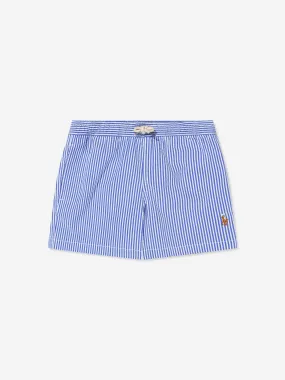 Ralph Lauren Boys Seersucker Swim Shorts in Blue