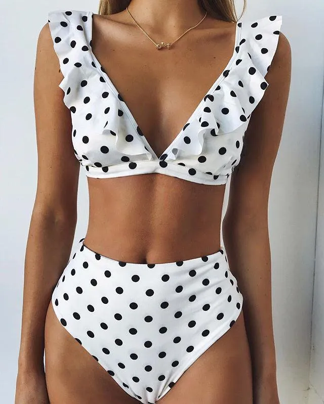 Sexy High Waist Bikini Summer Beach Wear Female