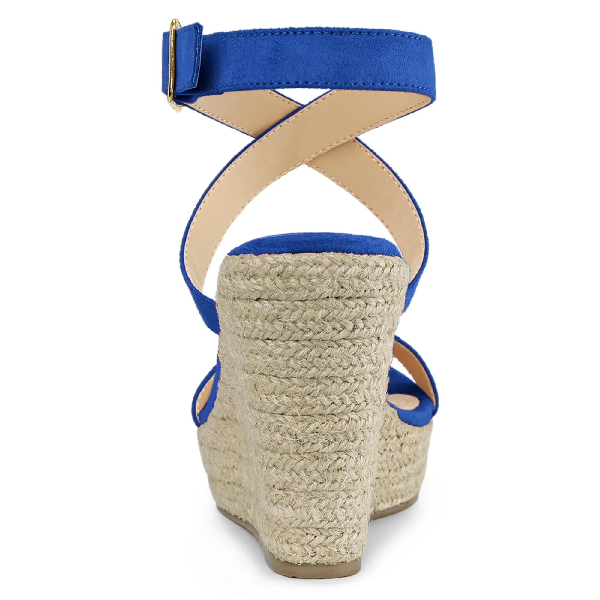 Slingback Crisscross Espadrille Wedges Heel Sandals