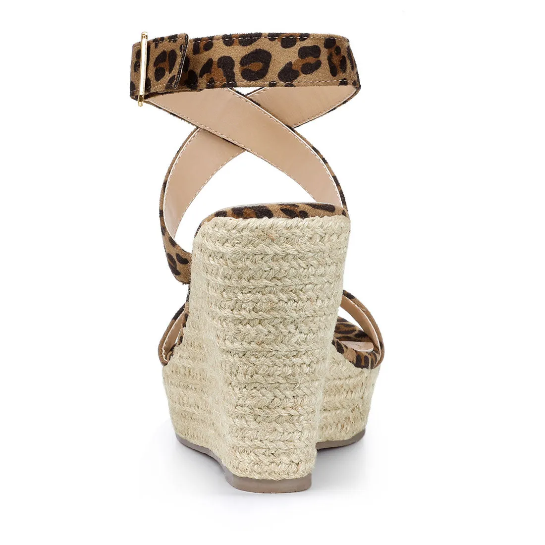 Slingback Crisscross Espadrille Wedges Heel Sandals