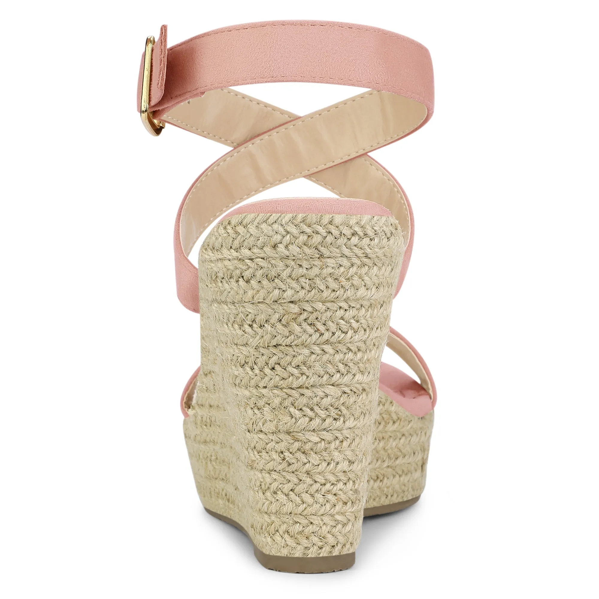 Slingback Crisscross Espadrille Wedges Heel Sandals