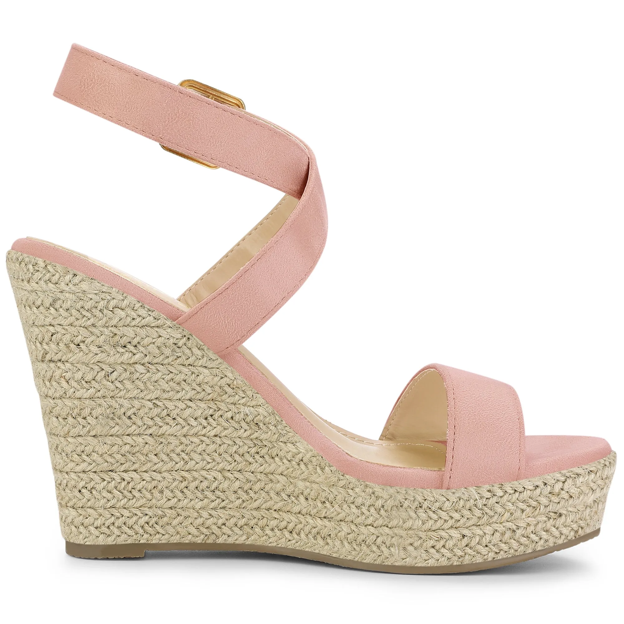 Slingback Crisscross Espadrille Wedges Heel Sandals