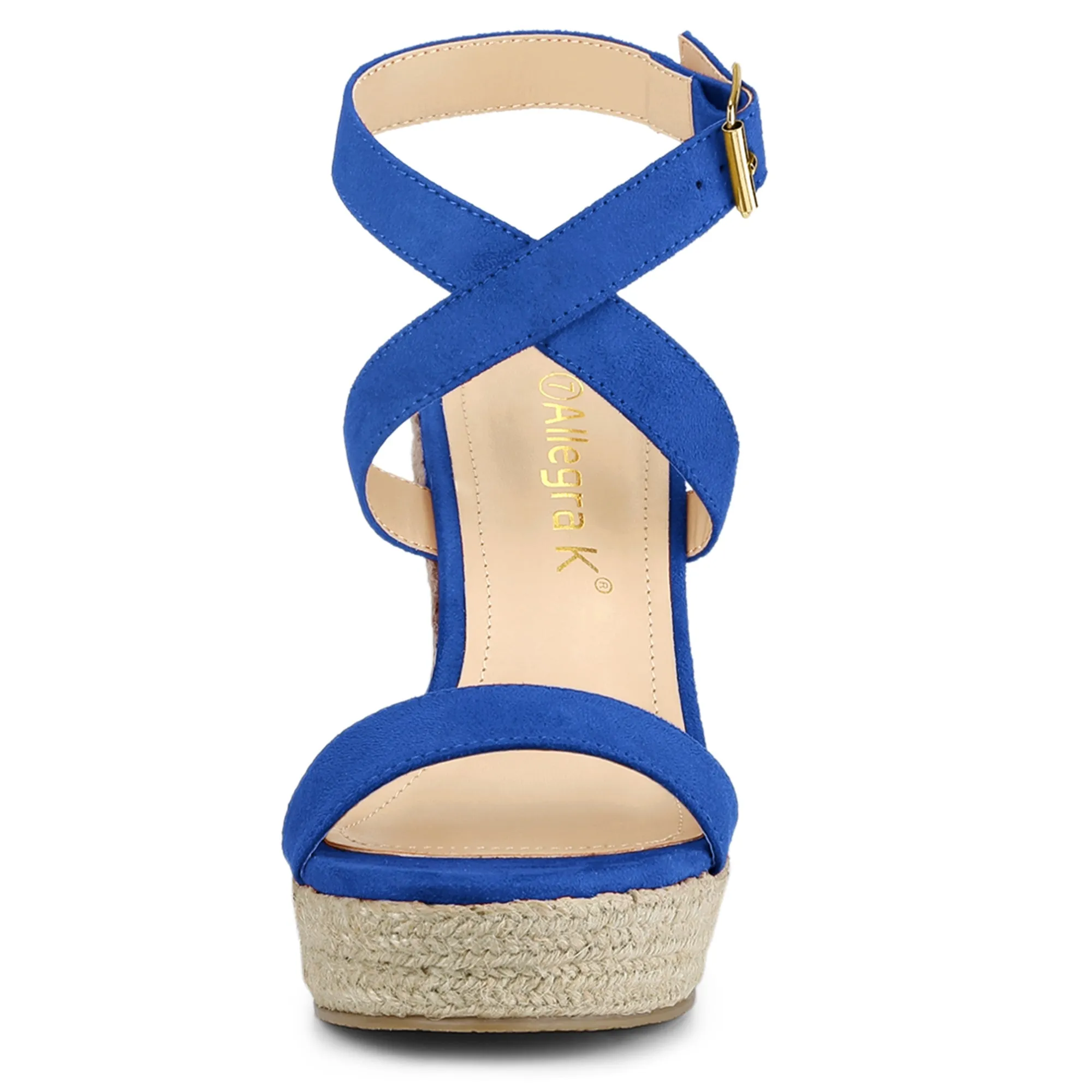 Slingback Crisscross Espadrille Wedges Heel Sandals