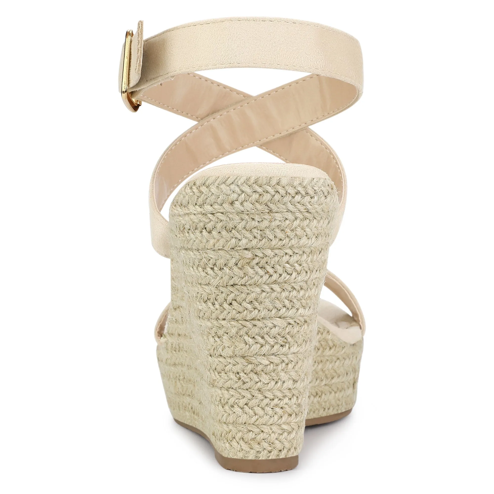 Slingback Crisscross Espadrille Wedges Heel Sandals