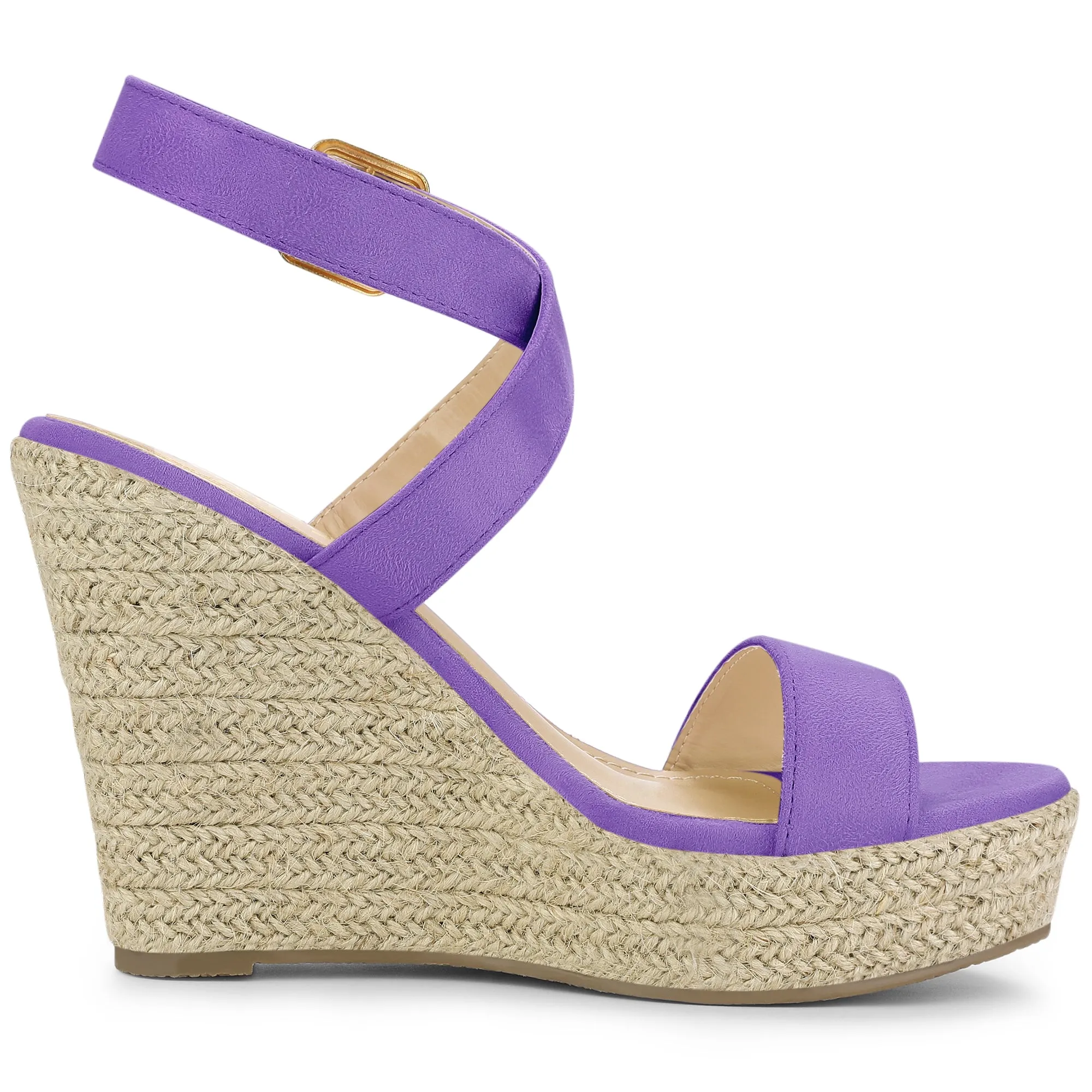 Slingback Crisscross Espadrille Wedges Heel Sandals