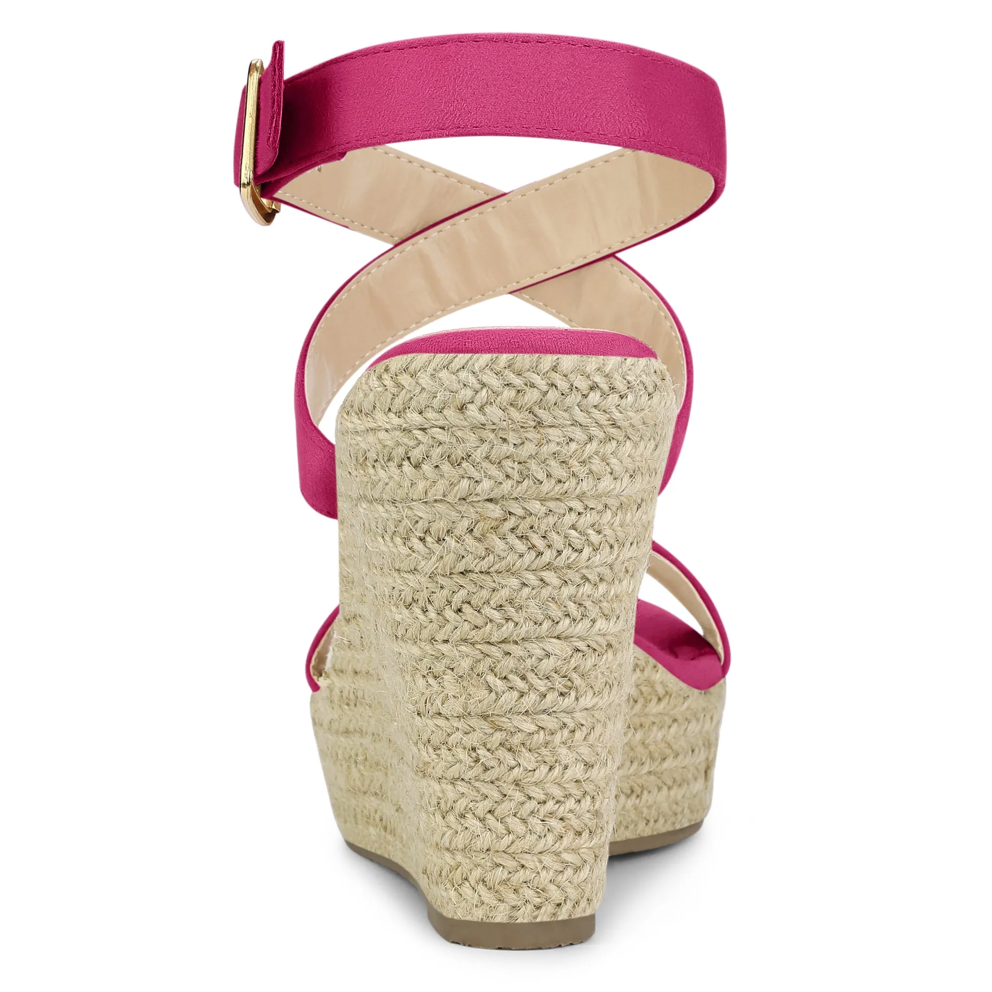 Slingback Crisscross Espadrille Wedges Heel Sandals