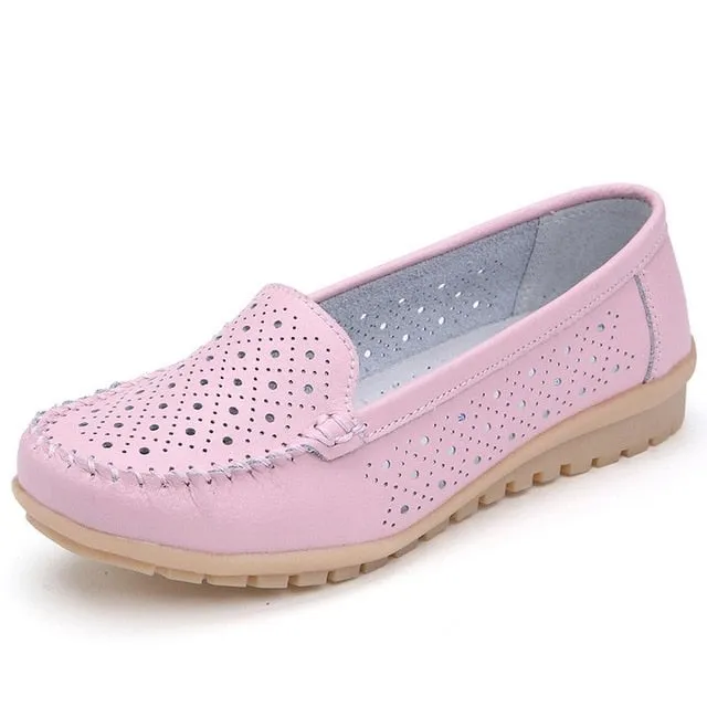 STQ 2019 Spring women flats shoes women genuine leather shoes