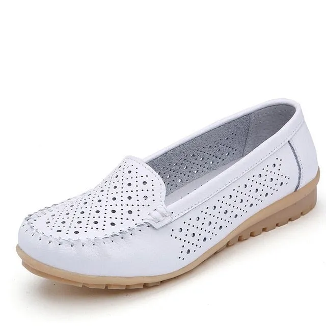 STQ 2019 Spring women flats shoes women genuine leather shoes