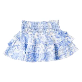 TROPICAL BLUES RUFFLE SKIRT